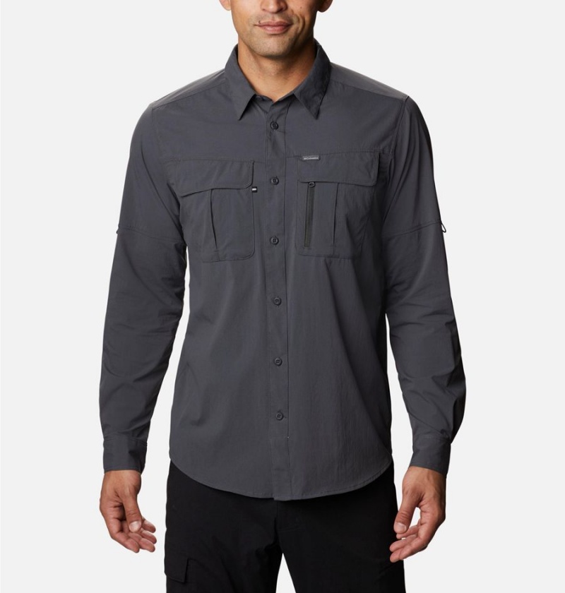 Columbia Newton Ridge Long Sleeve Men\'s Shirt Grey | XPENOI-140