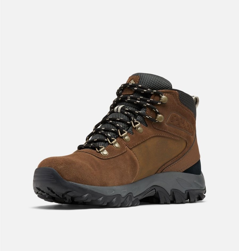 Columbia Newton Ridge Plus II Suede Waterproof Boot Men's Hiking Shoes Brown | LMYDIZ-731