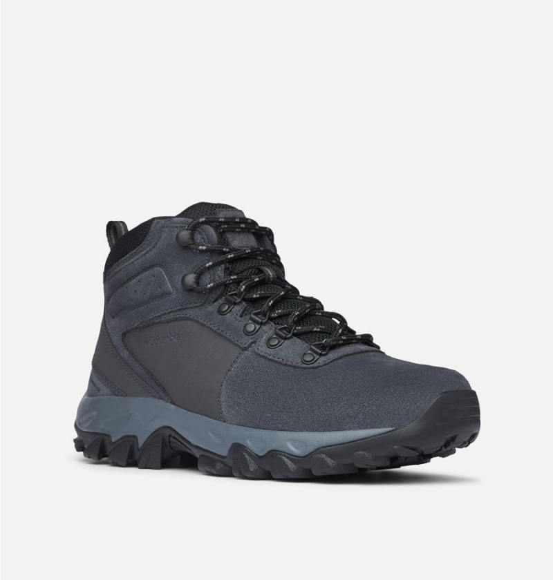 Columbia Newton Ridge Plus II Suede Waterproof Boot Men's Hiking Shoes Grey | JXQAMY-437
