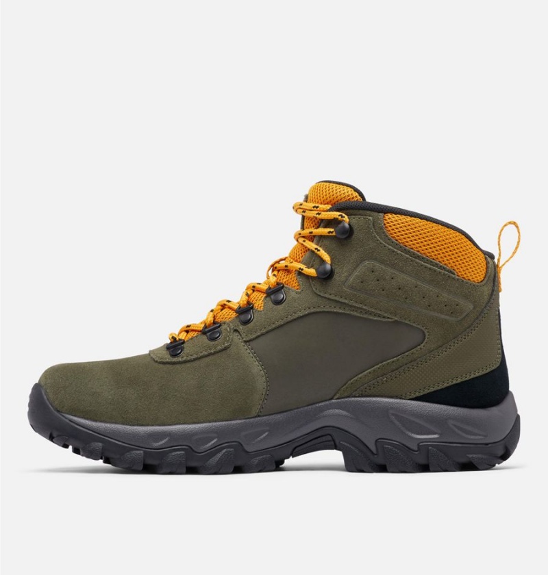 Columbia Newton Ridge Plus II Suede Waterproof Boot Men's Hiking Shoes Olive | LTMXZR-702