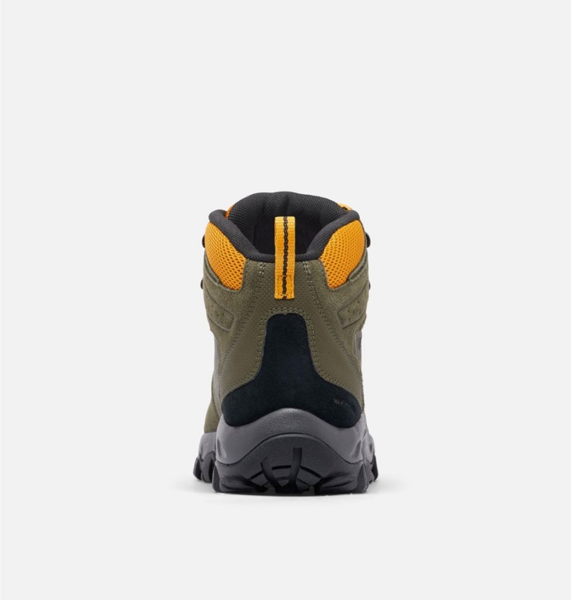 Columbia Newton Ridge Plus II Suede Waterproof Boot Men's Hiking Shoes Olive | LTMXZR-702