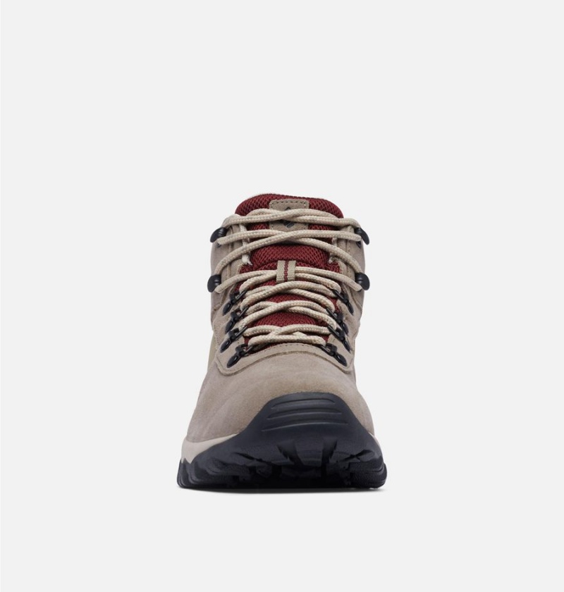 Columbia Newton Ridge Plus II Suede Waterproof Boot Men's Hiking Shoes Beige | PCTMSE-827