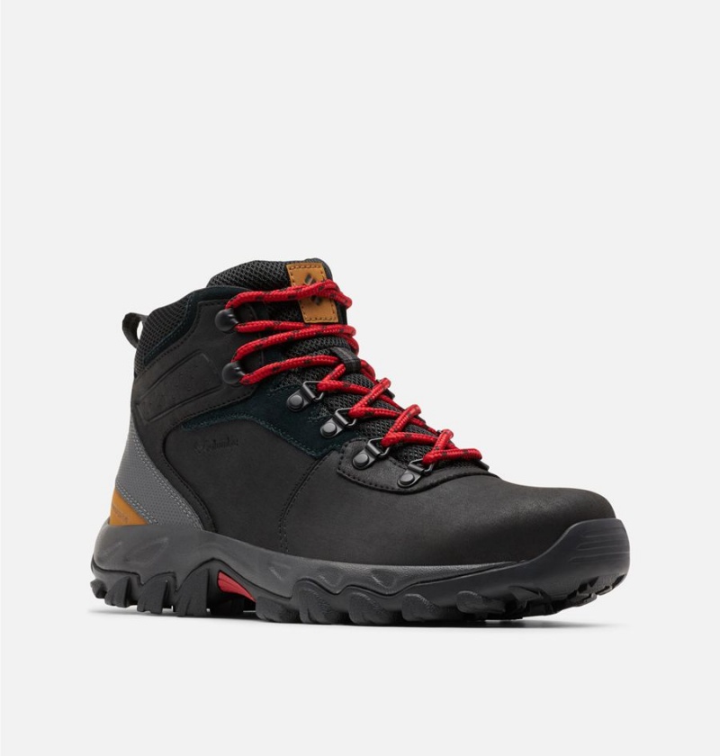 Columbia Newton Ridge Plus II Waterproof Boot Men's Hiking Shoes Black | GYOHCT-956