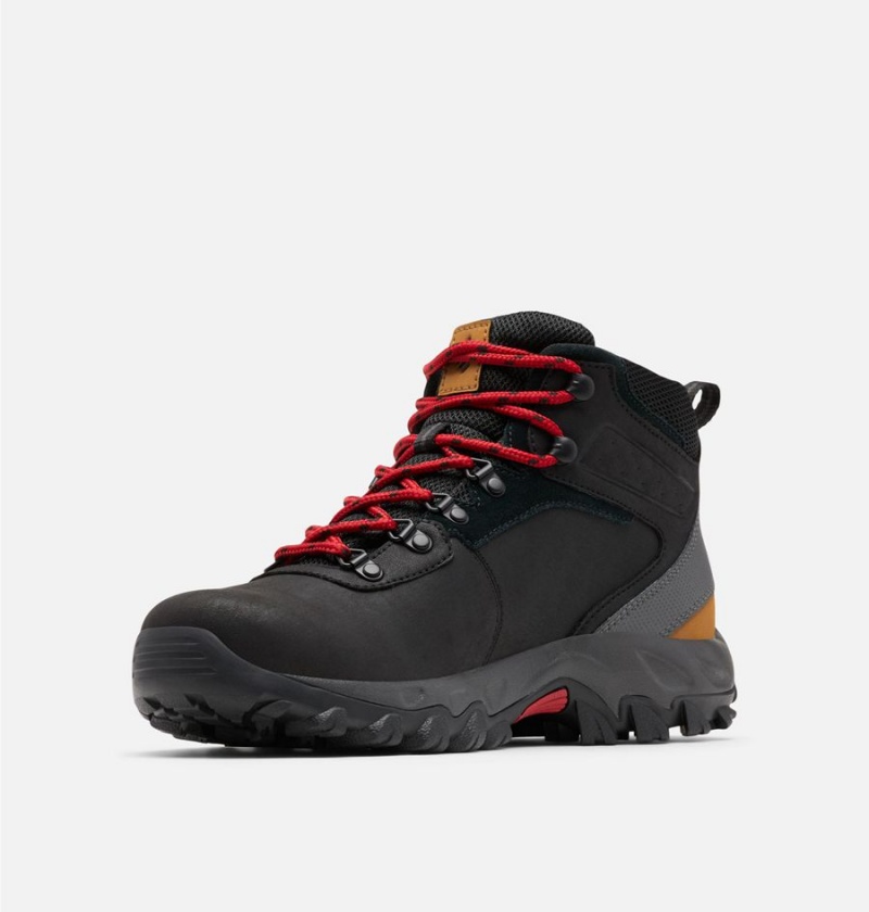 Columbia Newton Ridge Plus II Waterproof Boot Men's Hiking Shoes Black | GYOHCT-956