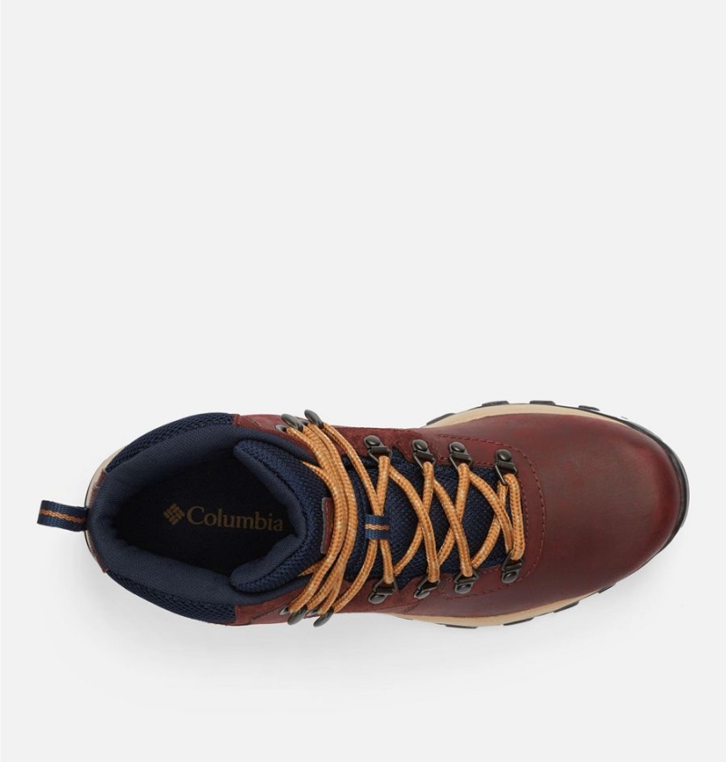 Columbia Newton Ridge Plus II Waterproof Boot Men's Hiking Shoes Burgundy | MFEKJR-495
