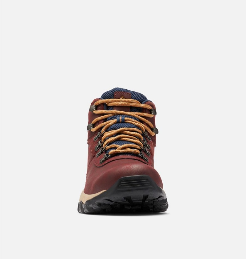 Columbia Newton Ridge Plus II Waterproof Boot Men's Hiking Shoes Burgundy | MFEKJR-495