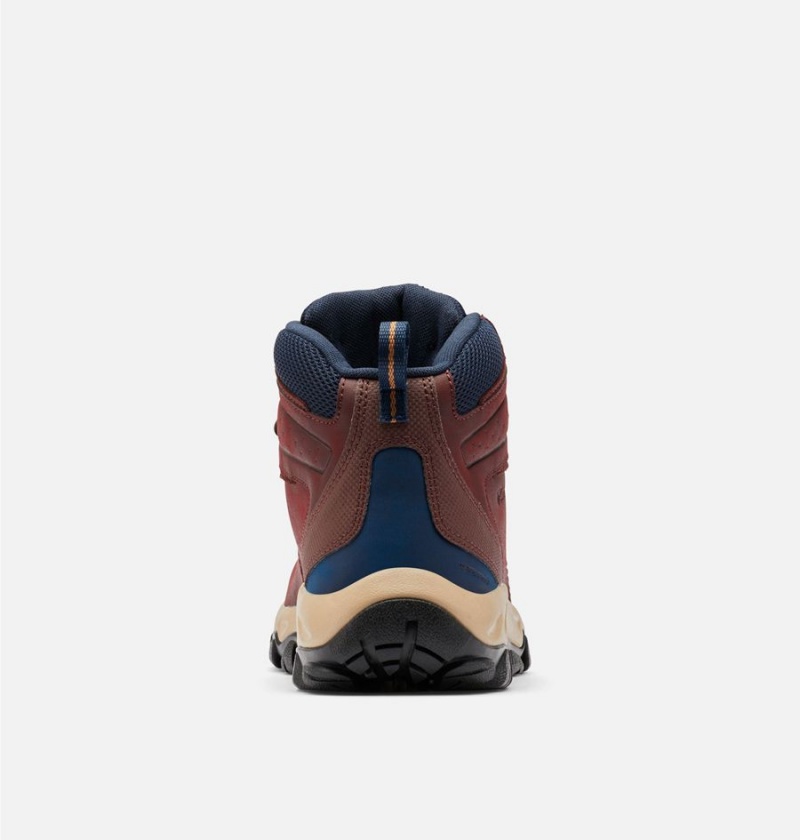 Columbia Newton Ridge Plus II Waterproof Boot Men's Hiking Shoes Burgundy | MFEKJR-495