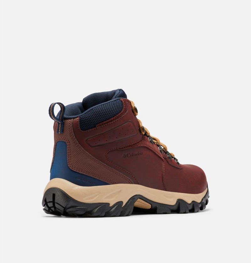 Columbia Newton Ridge Plus II Waterproof Boot Men's Hiking Shoes Burgundy | MFEKJR-495