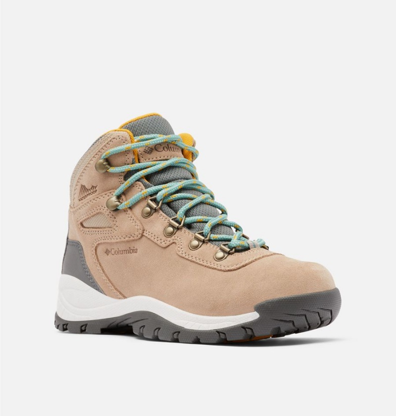 Columbia Newton Ridge Plus Waterproof Amped Boot Women's Hiking Shoes Brown | ZKVMXQ-419