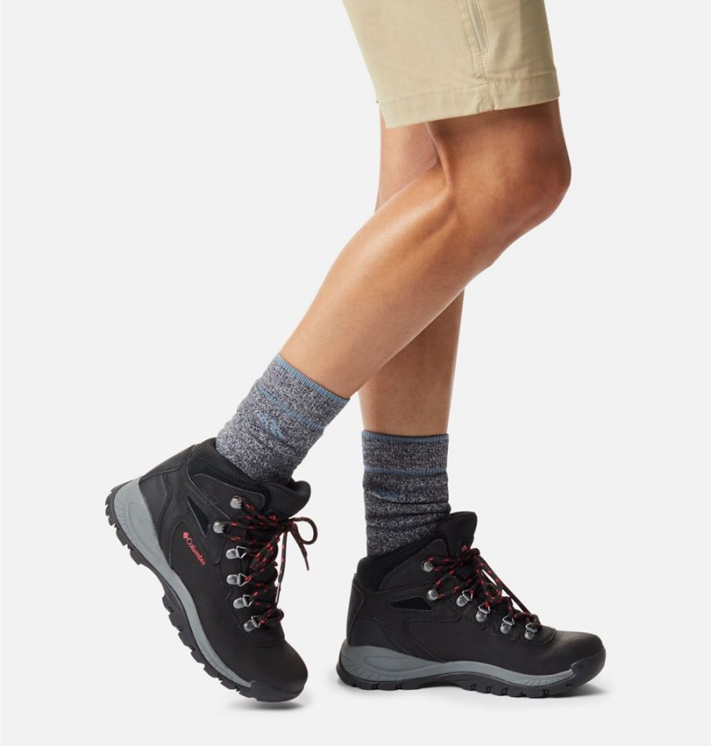 Columbia Newton Ridge Plus Waterproof Boot Women's Hiking Shoes Black | PDAWUB-934