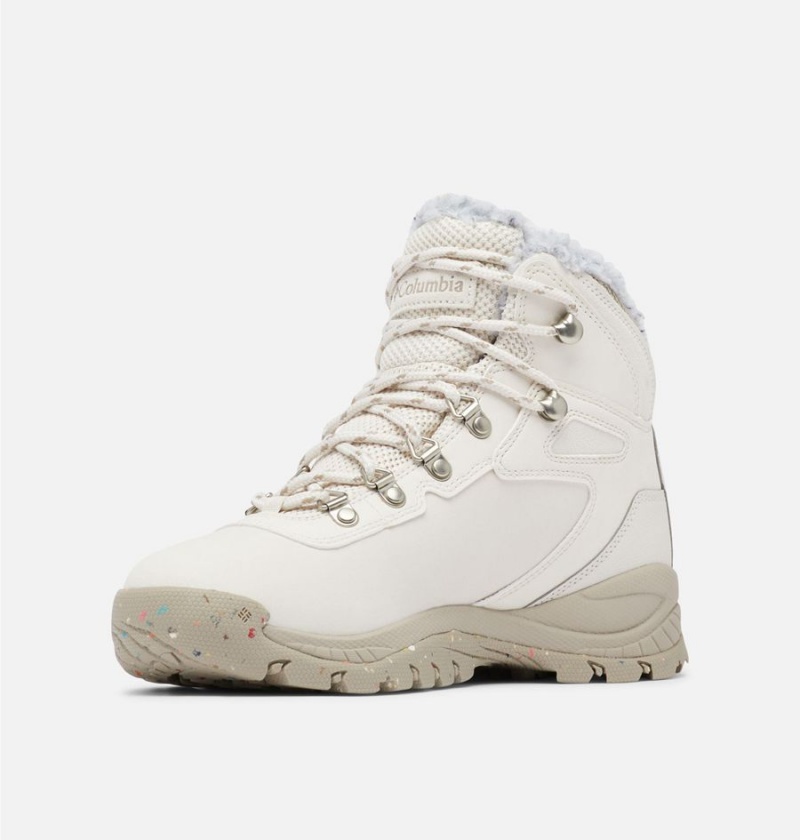 Columbia Newton Ridge Waterproof Omni Heat II Boot Women's Hiking Shoes White | BSZAIL-170