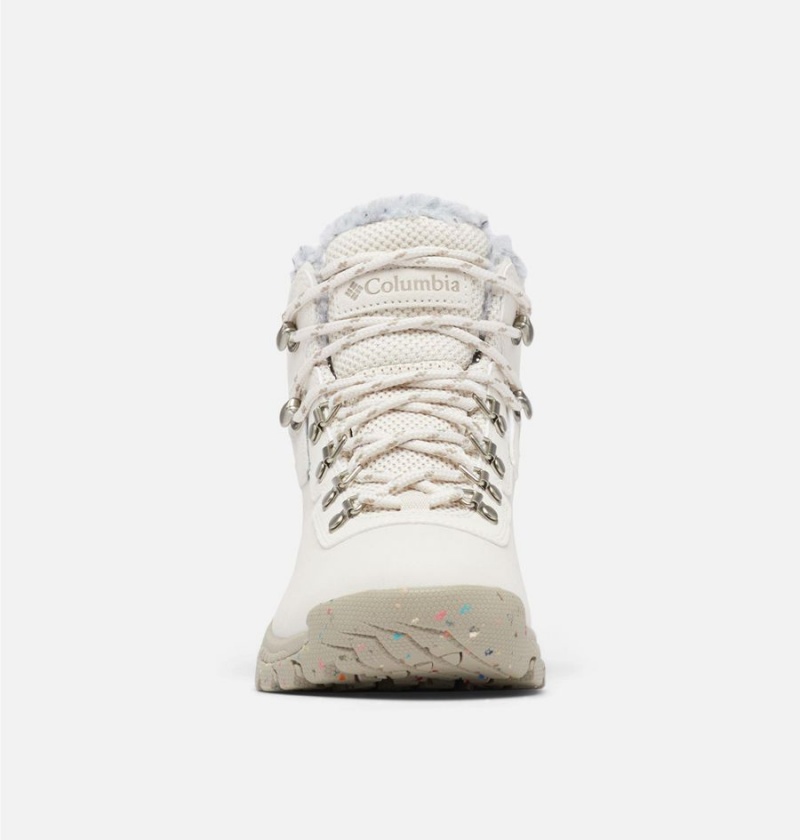 Columbia Newton Ridge Waterproof Omni Heat II Boot Women's Hiking Shoes White | BSZAIL-170
