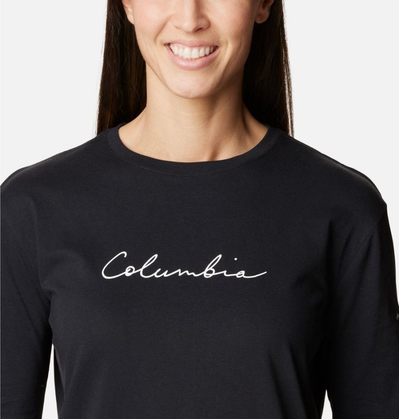 Columbia North Cascades Long Sleeve Women's T-Shirt Black | FEYMXD-483