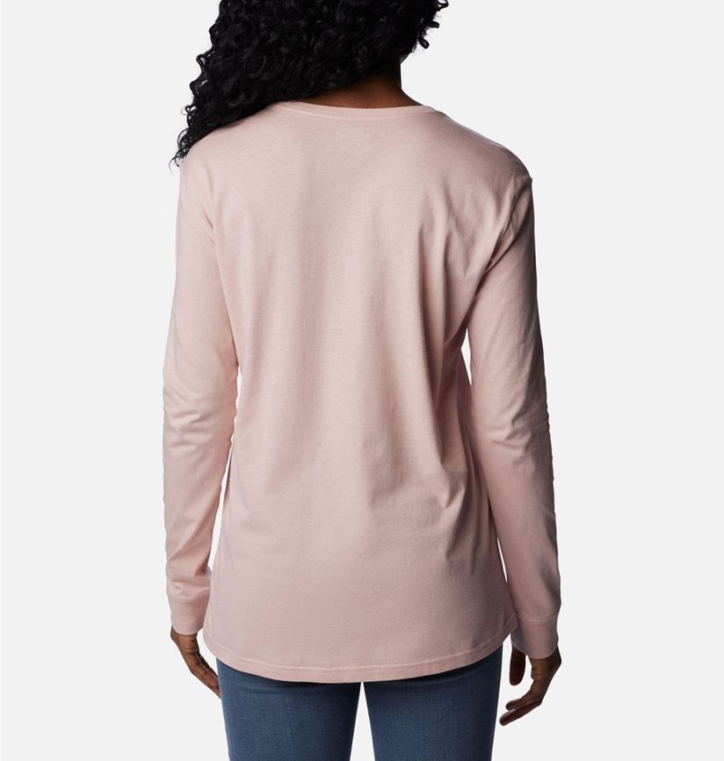 Columbia North Cascades Long Sleeve Women's T-Shirt Pink | WSFUOA-140