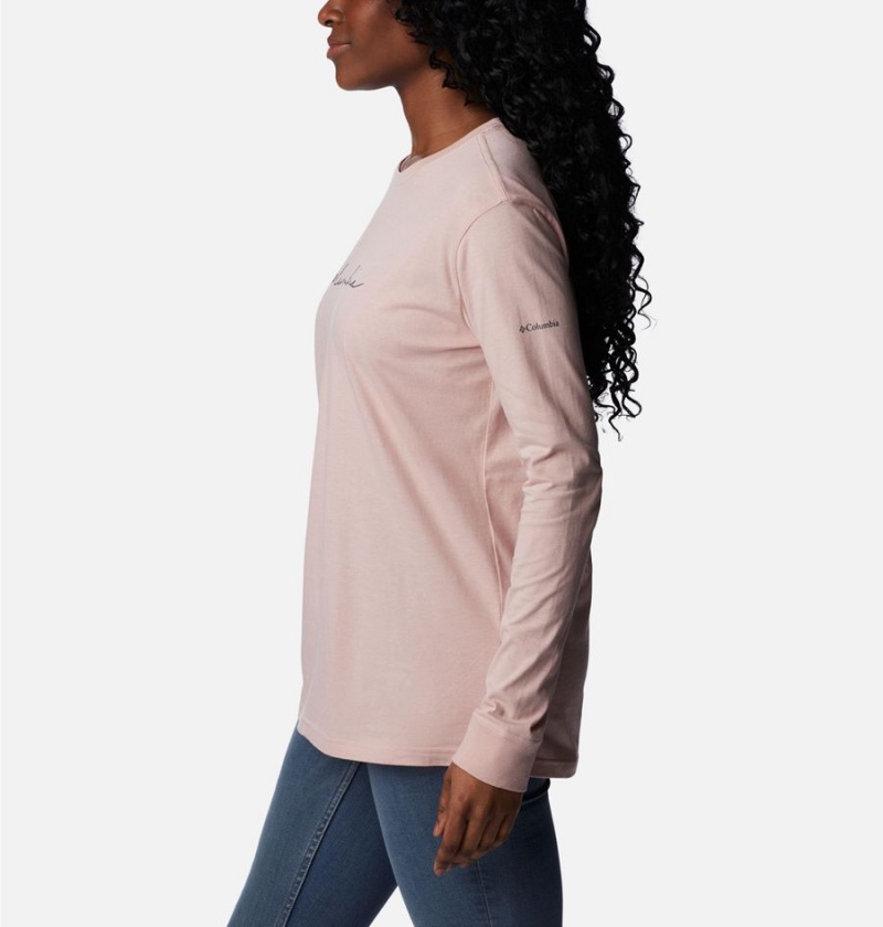 Columbia North Cascades Long Sleeve Women's T-Shirt Pink | WSFUOA-140