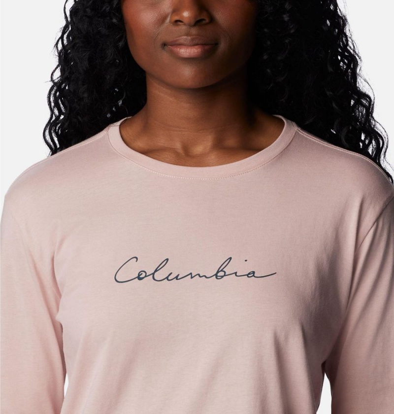 Columbia North Cascades Long Sleeve Women's T-Shirt Pink | WSFUOA-140