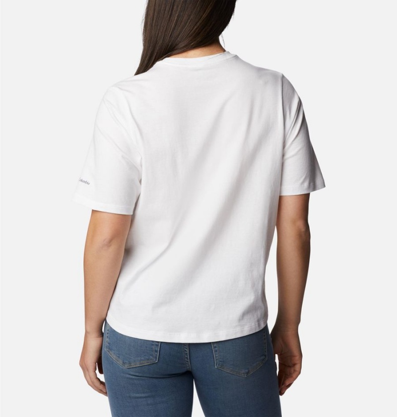 Columbia North Cascades Relaxed Women's T-Shirt White | RXQBZY-162