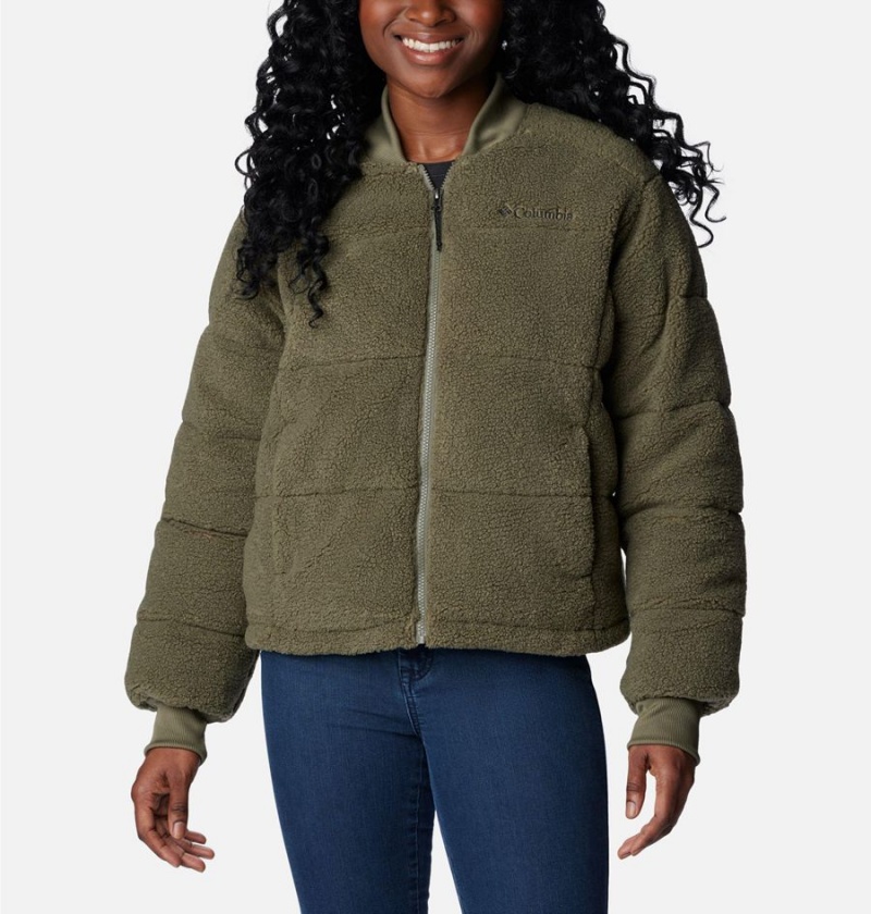 Columbia Novelty Women\'s Puffer Jacket Green | WGCVKN-259