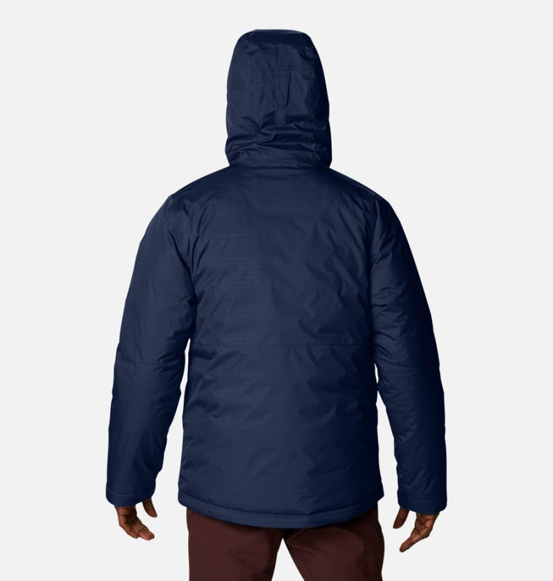 Columbia Oak Harbor Omni Heat Infinity Rain Insulated Men's Puffer Jacket Navy | LPUOIV-901