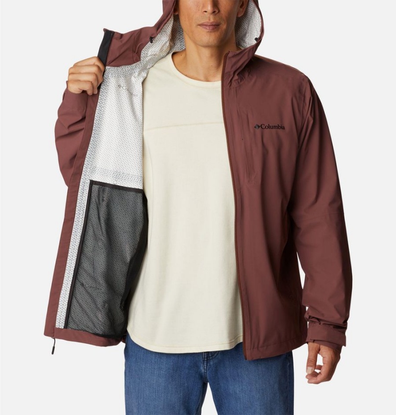 Columbia Omni-Tech Ampli-Dry Shell Men's Rain Jacket Brown | THUDEG-706