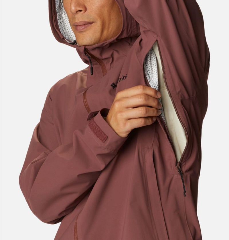 Columbia Omni-Tech Ampli-Dry Shell Men's Rain Jacket Brown | THUDEG-706