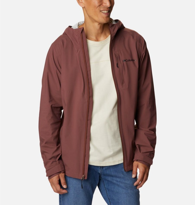 Columbia Omni-Tech Ampli-Dry Shell Men's Rain Jacket Brown | THUDEG-706