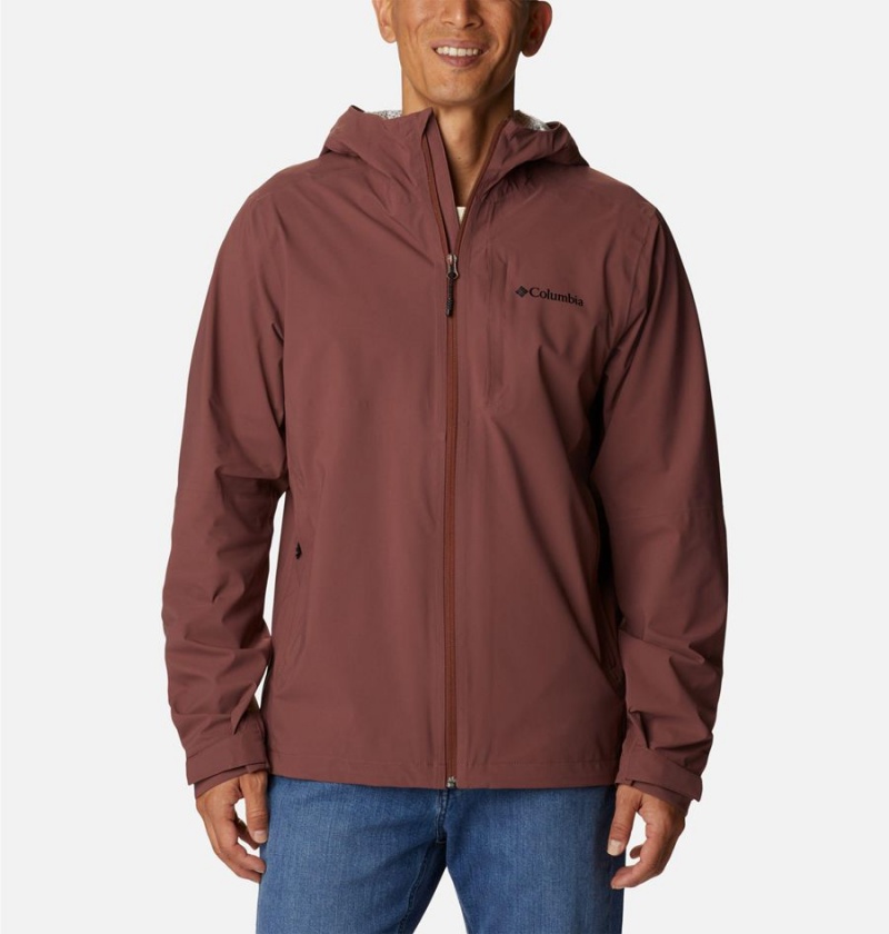Columbia Omni-Tech Ampli-Dry Shell Men\'s Rain Jacket Brown | THUDEG-706