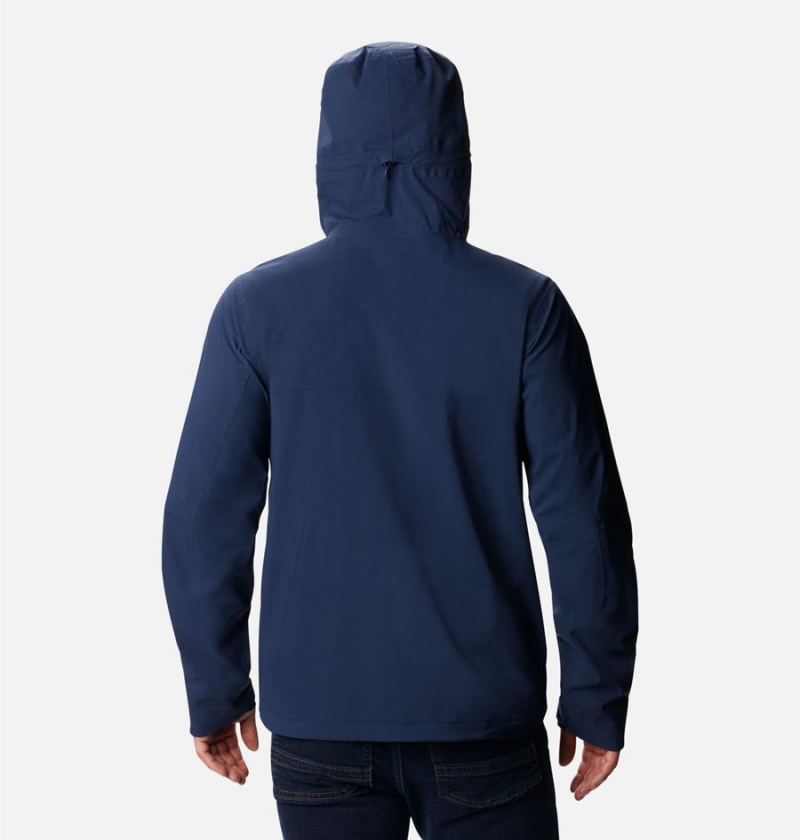 Columbia Omni-Tech Ampli-Dry Shell Men's Rain Jacket Navy | QMHKPW-169