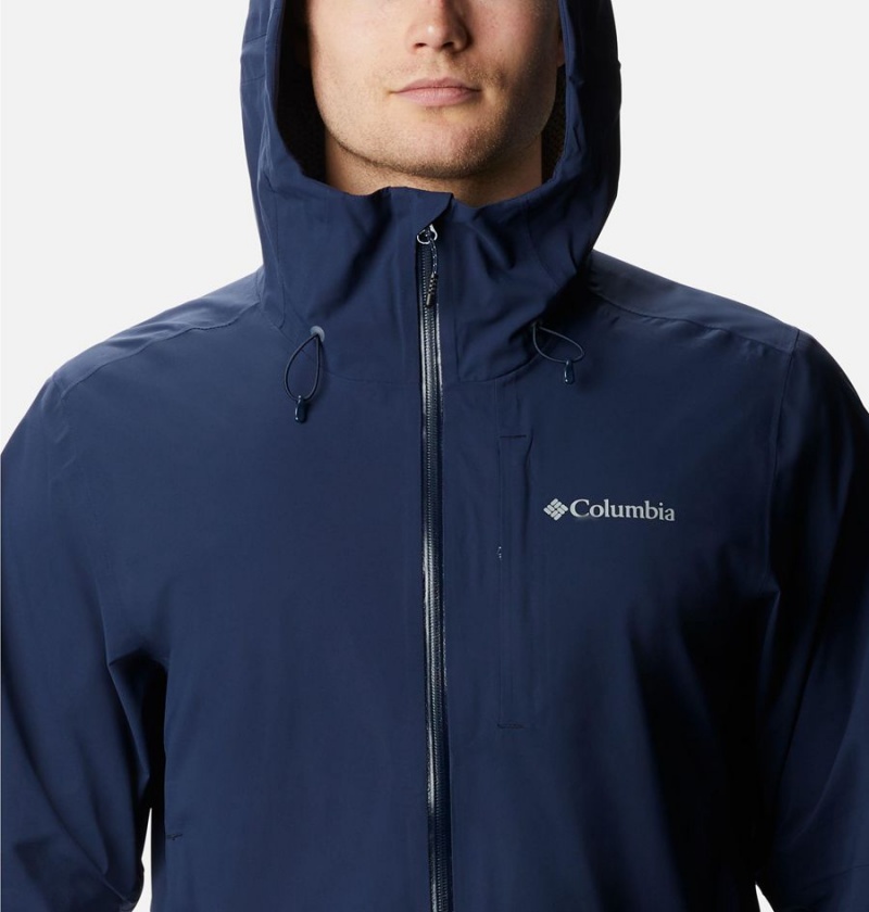 Columbia Omni-Tech Ampli-Dry Shell Men's Rain Jacket Navy | QMHKPW-169