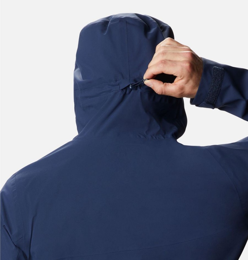 Columbia Omni-Tech Ampli-Dry Shell Men's Rain Jacket Navy | QMHKPW-169