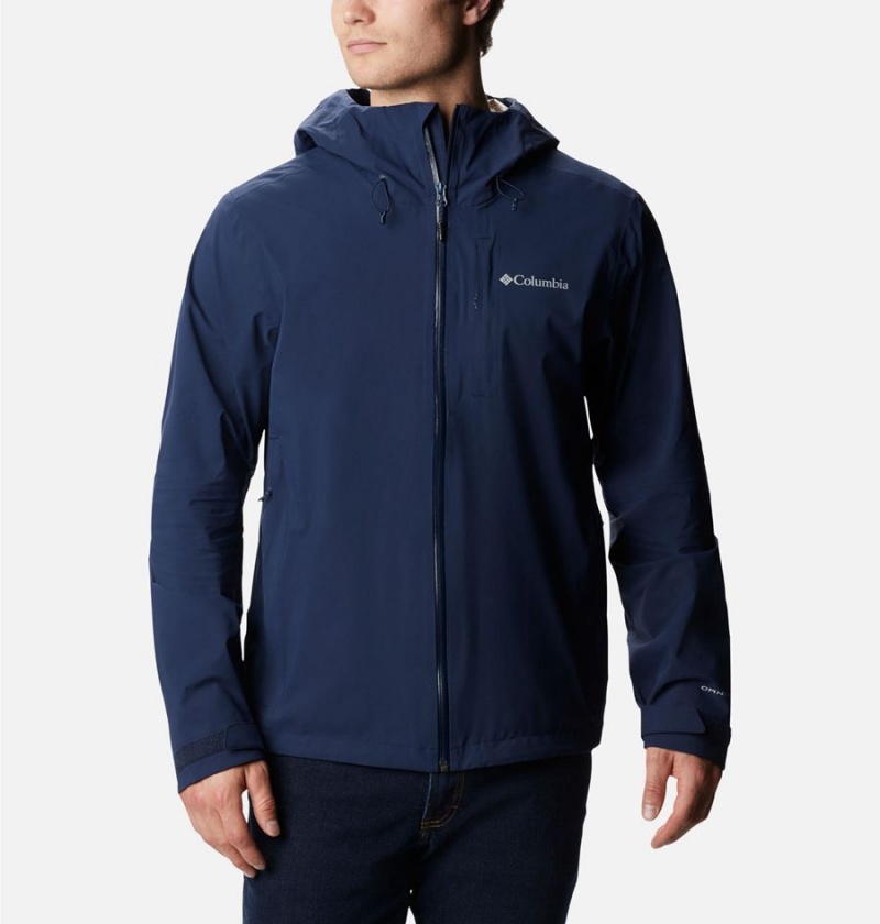 Columbia Omni-Tech Ampli-Dry Shell Men\'s Rain Jacket Navy | QMHKPW-169