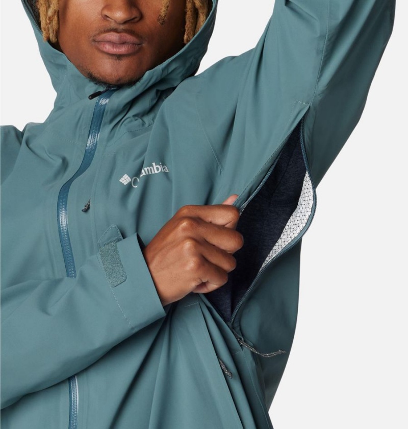 Columbia Omni-Tech Ampli-Dry Shell Men's Rain Jacket Blue | XYWPFV-639