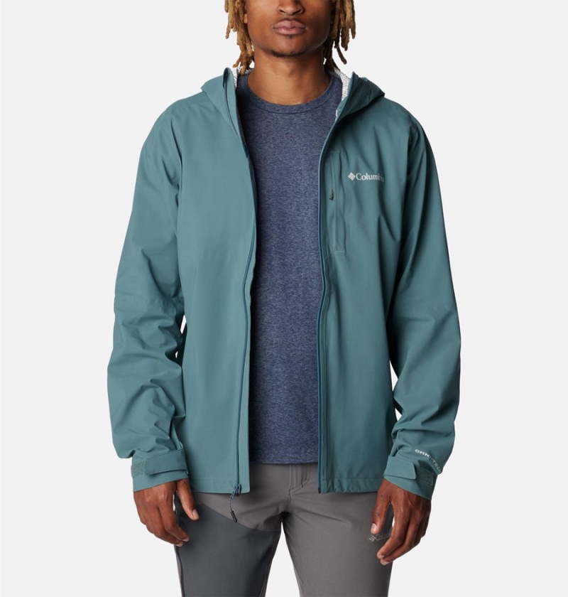 Columbia Omni-Tech Ampli-Dry Shell Men's Rain Jacket Blue | XYWPFV-639