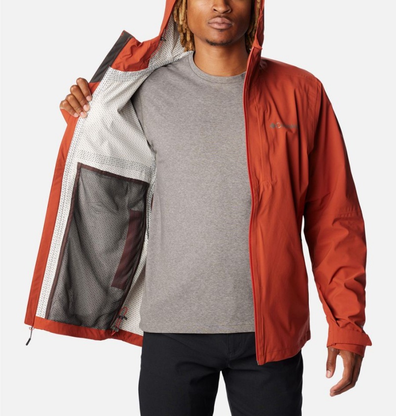 Columbia Omni-Tech Ampli-Dry Shell Men's Rain Jacket Red | BAYGMH-687