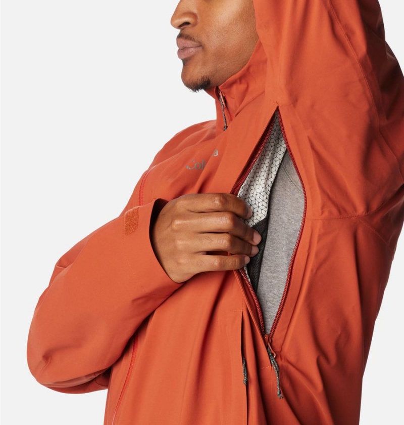 Columbia Omni-Tech Ampli-Dry Shell Men's Rain Jacket Red | BAYGMH-687