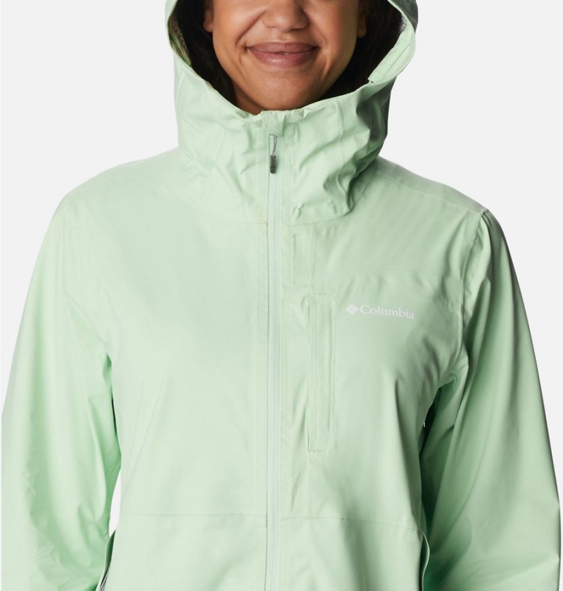 Columbia Omni-Tech Ampli-Dry Shell Women's Rain Jacket Green | NCYTKF-723