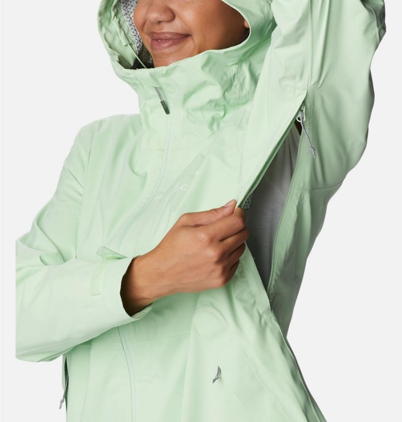 Columbia Omni-Tech Ampli-Dry Shell Women's Rain Jacket Green | NCYTKF-723