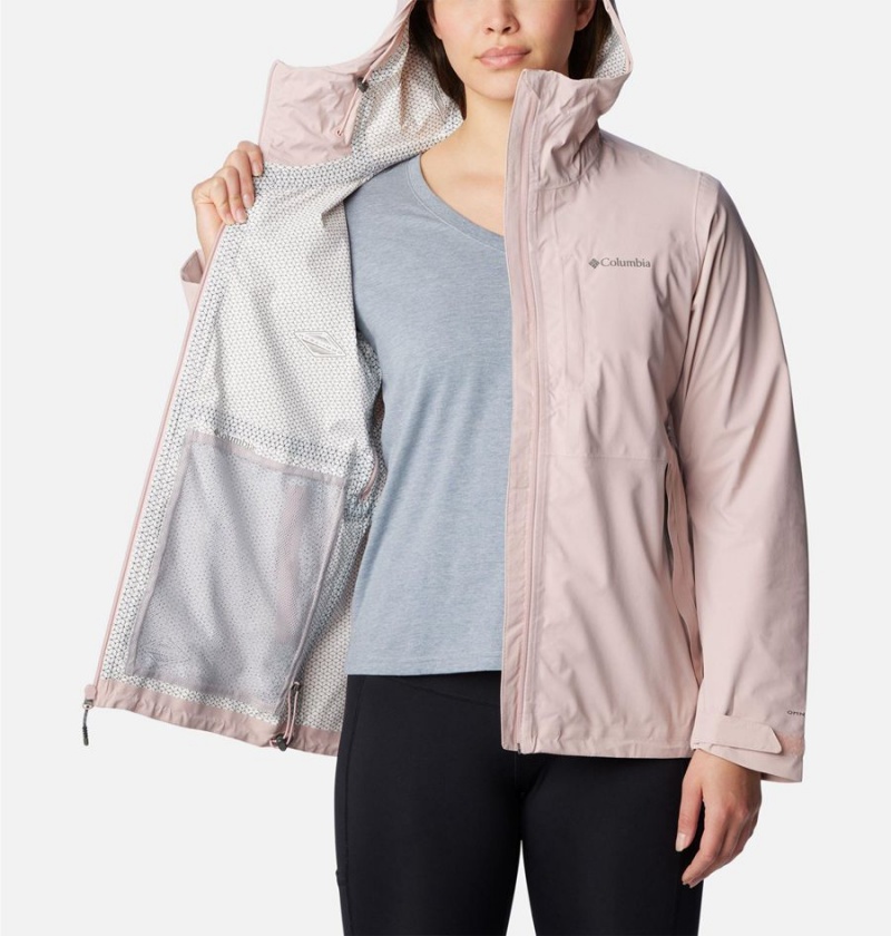 Columbia Omni-Tech Ampli-Dry Shell Women's Rain Jacket Pink | KGQHTC-781