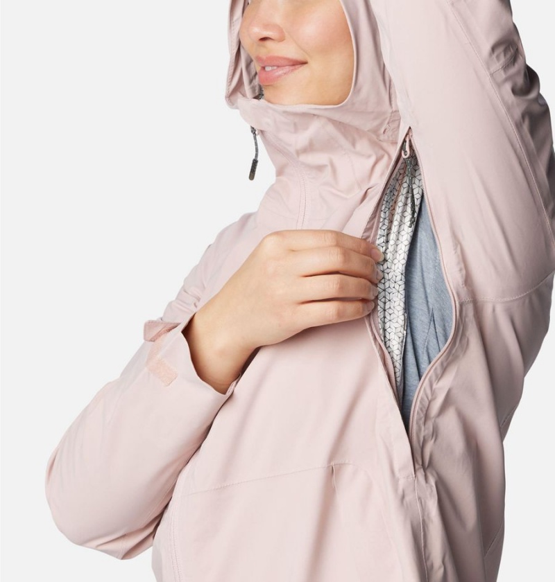 Columbia Omni-Tech Ampli-Dry Shell Women's Rain Jacket Pink | KGQHTC-781