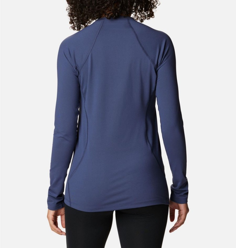 Columbia Omni Heat Midweight Baselayer Crew Women's T-Shirt Navy | UTPVJM-106