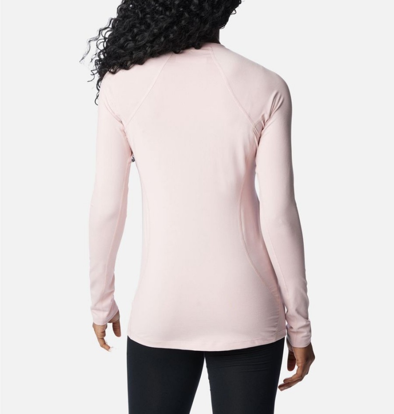 Columbia Omni Heat Midweight Baselayer Crew Women's T-Shirt Pink | BLTANJ-465
