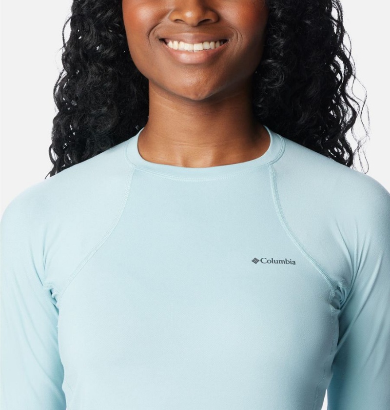 Columbia Omni Heat Midweight Baselayer Crew Women's T-Shirt Turquoise | ITWAXC-604