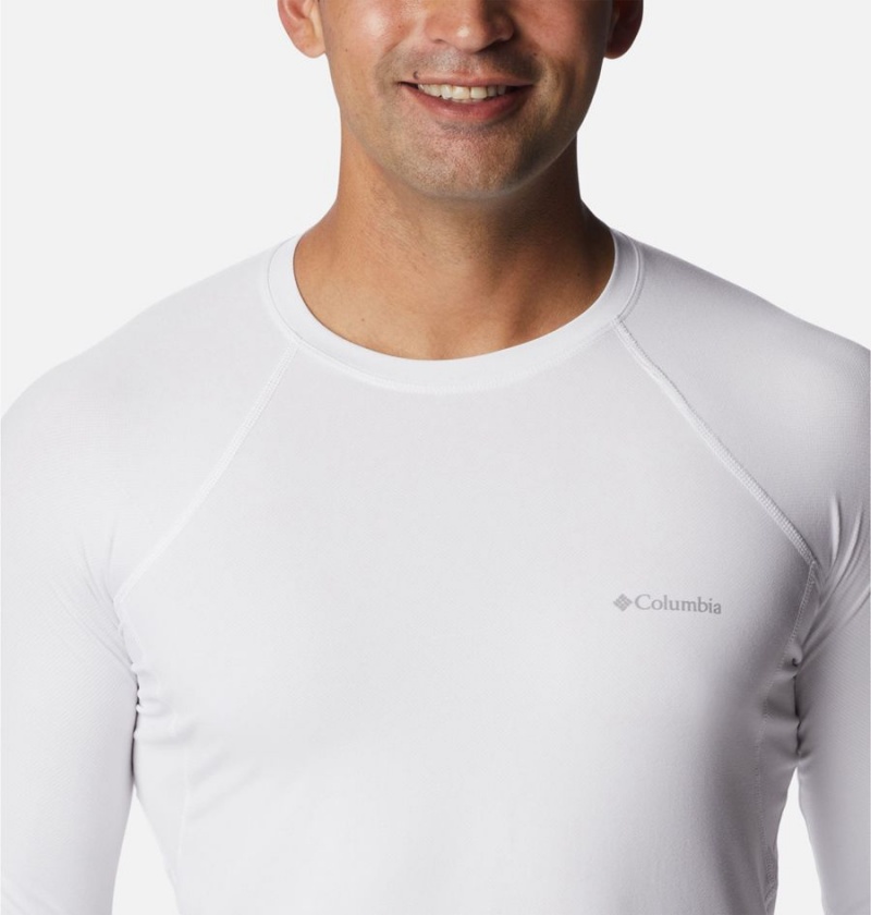Columbia Omni Heat Midweight Baselayer Crew Men's T-Shirt White | BOVUSK-803
