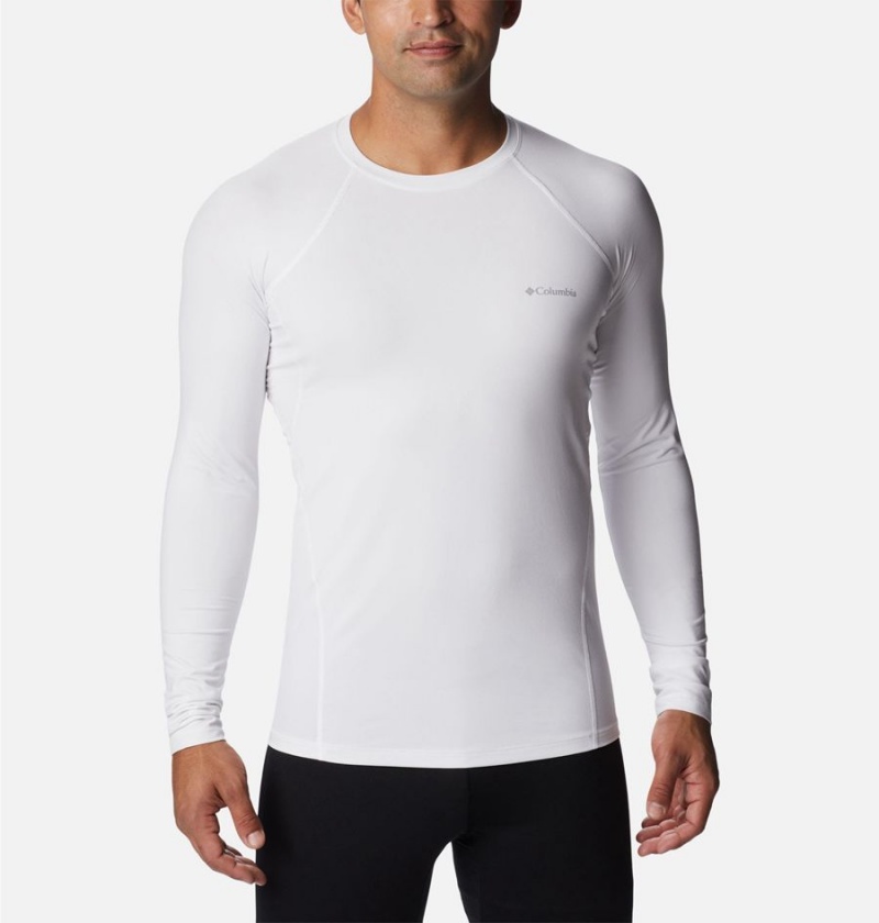 Columbia Omni Heat Midweight Baselayer Crew Men\'s T-Shirt White | BOVUSK-803