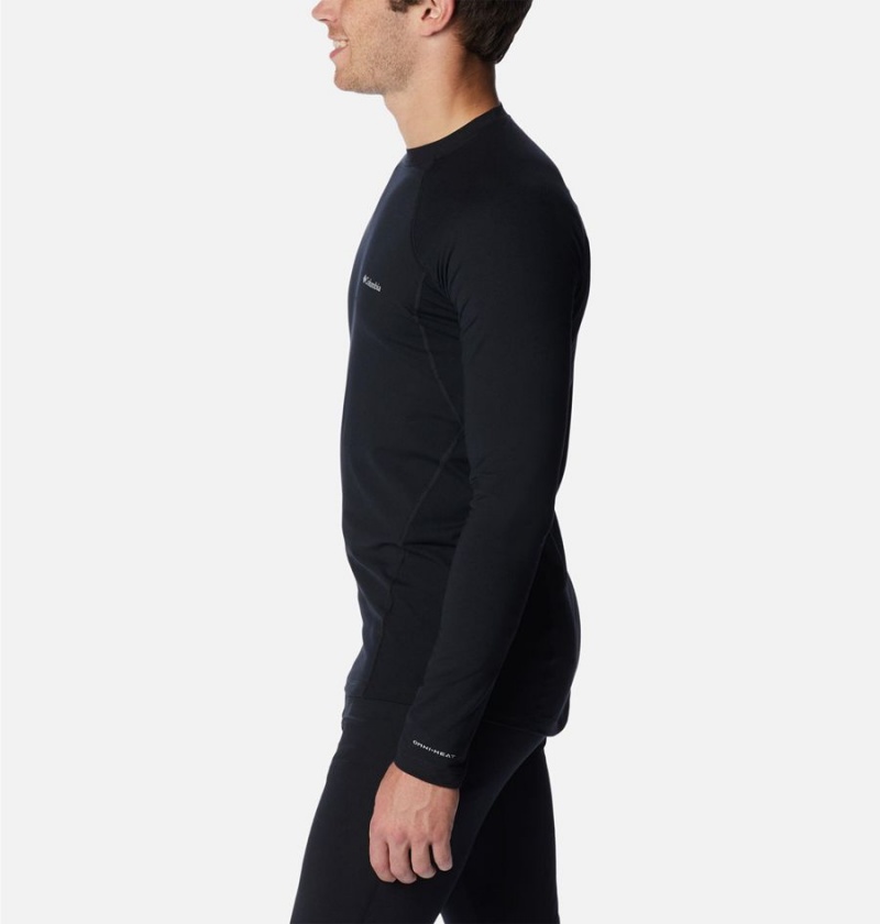 Columbia Omni Heat Midweight Baselayer Crew Men's T-Shirt Black | EKNDZJ-852