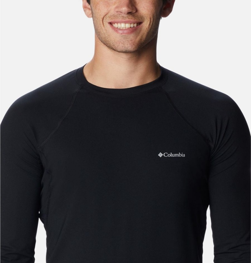 Columbia Omni Heat Midweight Baselayer Crew Men's T-Shirt Black | EKNDZJ-852