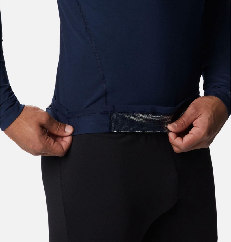 Columbia Omni Heat Midweight Baselayer Crew Men's T-Shirt Navy | XGHDUP-726