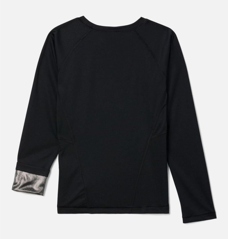 Columbia Omni Heat Midweight Baselayer Crew Kids' T-Shirt Black | UIRSQG-692
