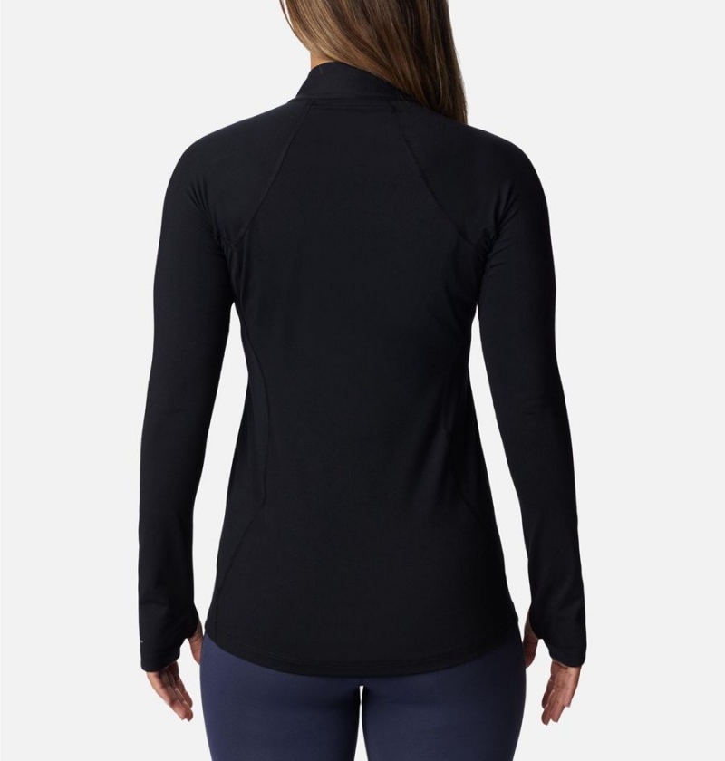 Columbia Omni Heat Midweight Baselayer Half Zip Women's Pullover Black | IGWLJQ-945