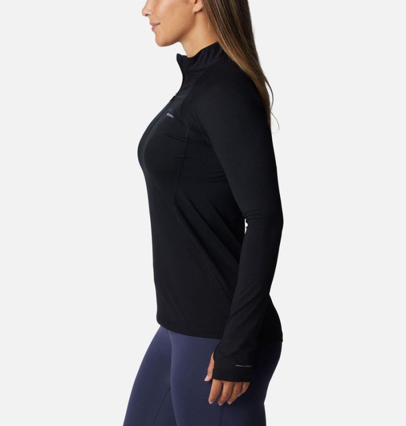 Columbia Omni Heat Midweight Baselayer Half Zip Women's Pullover Black | IGWLJQ-945